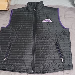 Colorado Rockies King Soopers Quilted Vest with Purple Trim and Rockies Logo
